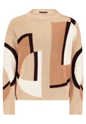Betty Barclay Strickpullover Stehkragen BEIGE/BLACK PATTERN 52051018