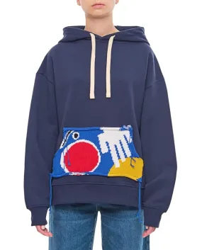   CHARLES JEFFREY LOVER BOY  Patch Ears Hoody Blue  Hemden 