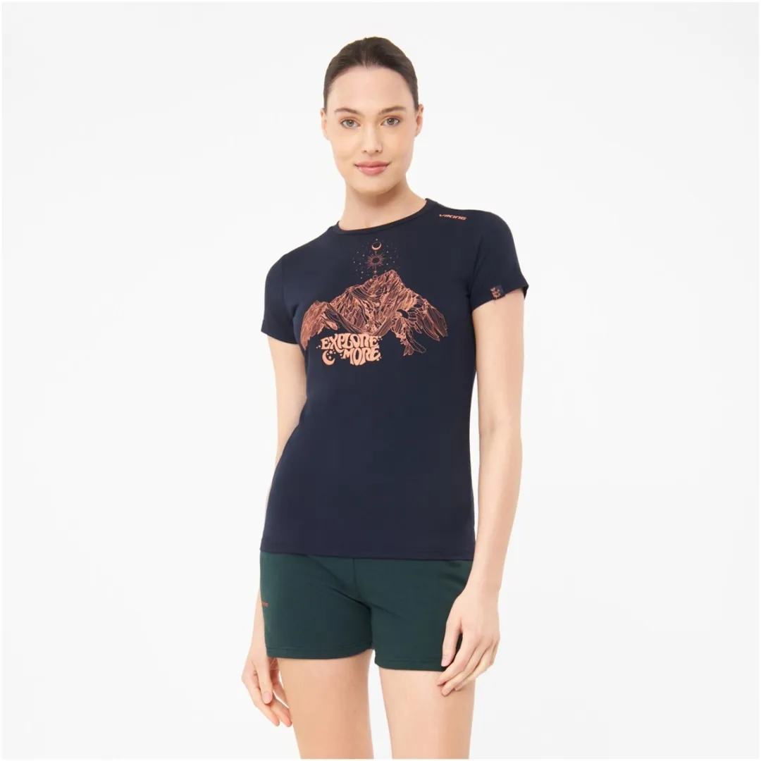 Damen Bambus T-Shirt Viking HOPI dunkelblau