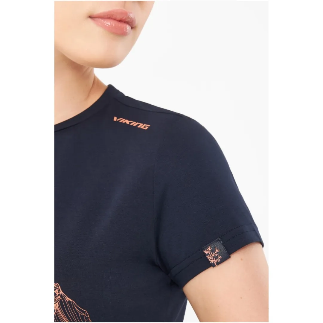 Damen Bambus T-Shirt Viking HOPI dunkelblau