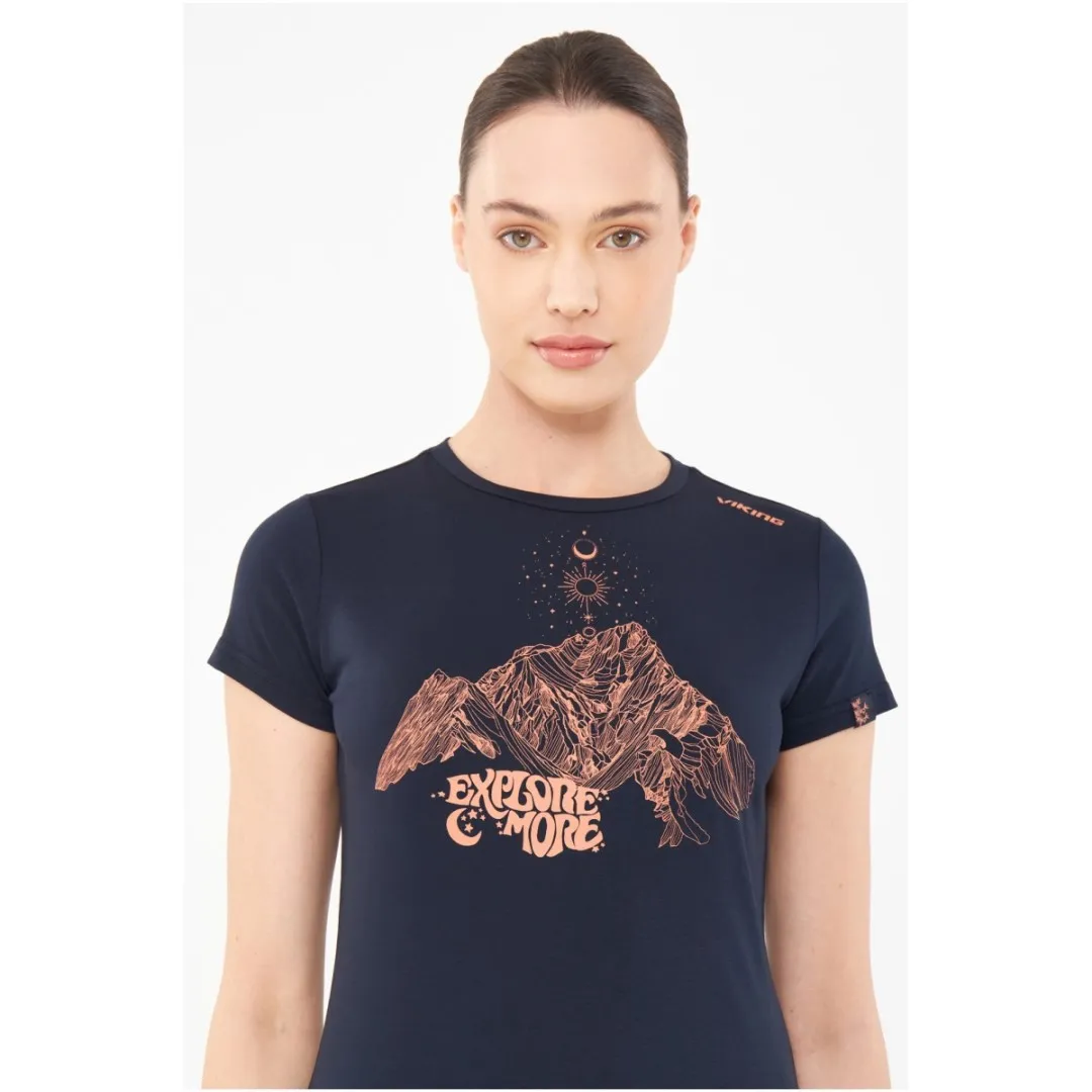 Damen Bambus T-Shirt Viking HOPI dunkelblau