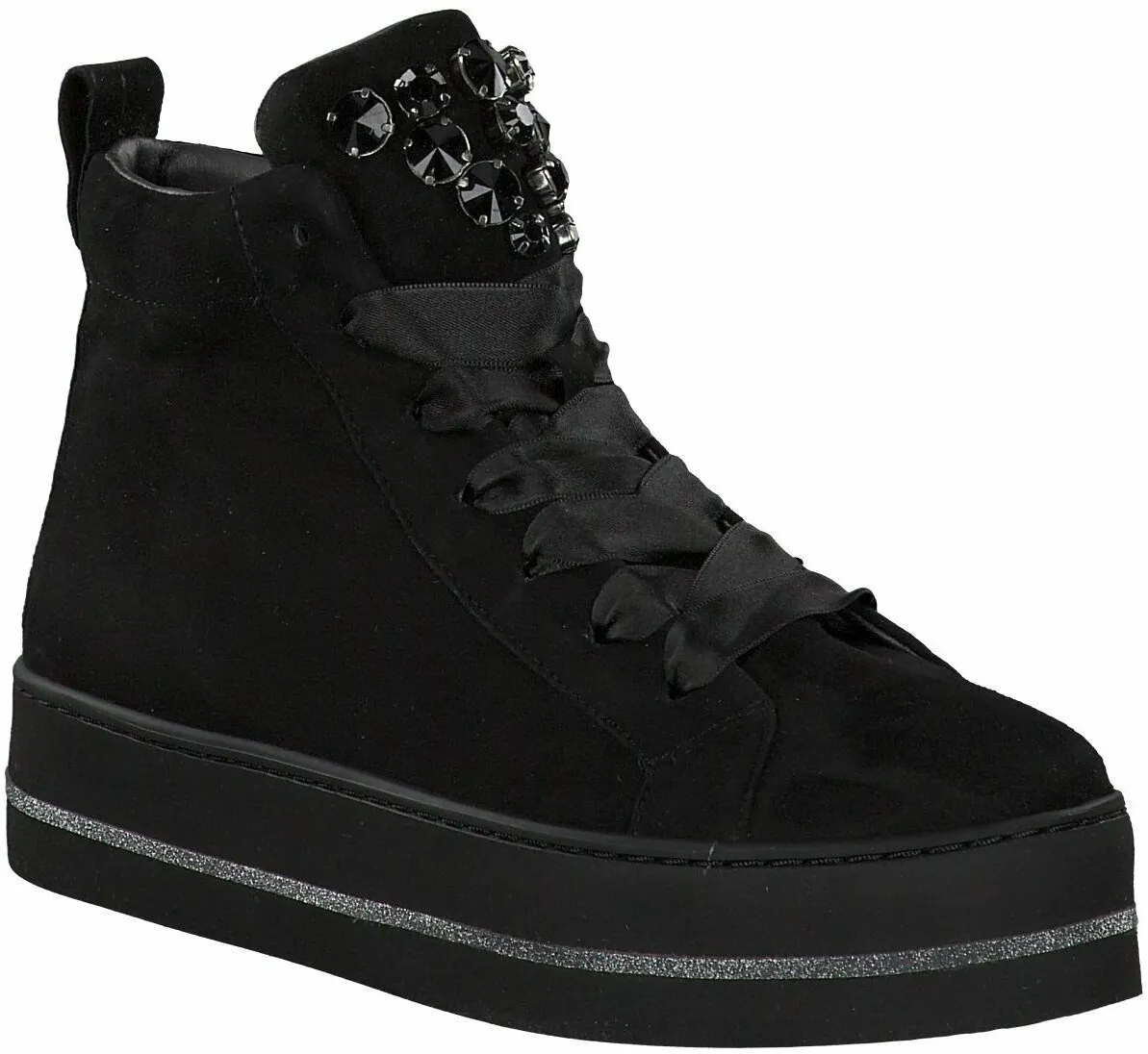 Damen-Schnürboots 102002712851 (Schwarz)