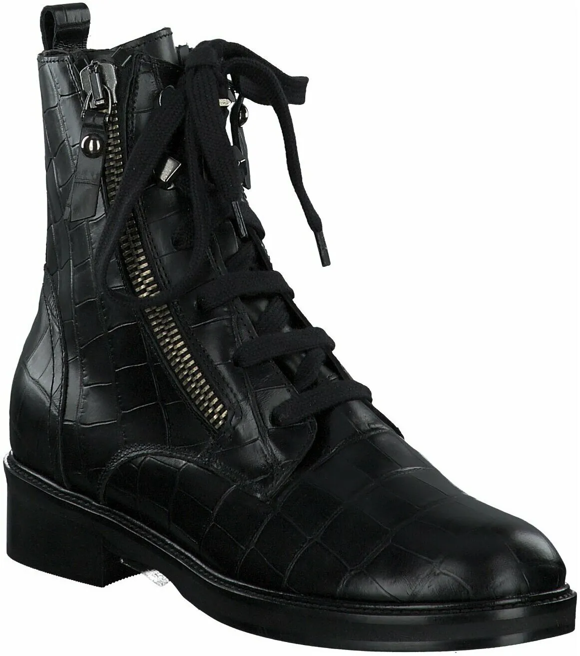 Damen-Schnürboots aus Leder 102005814888