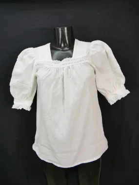 Gr.36 Trachtenbluse weiß Styrian Lady Baumwolle mit Spitze TB6639