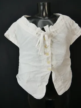 Gr.44 Trachtenbluse weiß Bluse Lilith Leinen schulterfrei TB8762