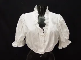 Gr.46 Dirndlbluse mit tollen Rüschen und Spitzen Trachtenbluse B7560