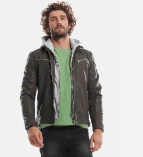 Herren emilio adani Lederjacke in Braun kaufen 30895