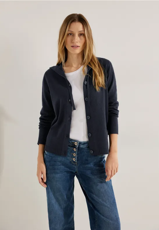 Kapuzen Strickjacke
