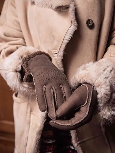Lambskin Glove Women, nutmeg