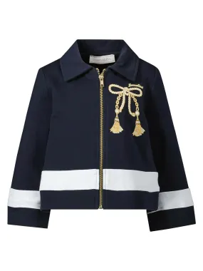 Monnalisa Sweat Jacket Navy