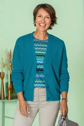 Perlfang-Strickjacke