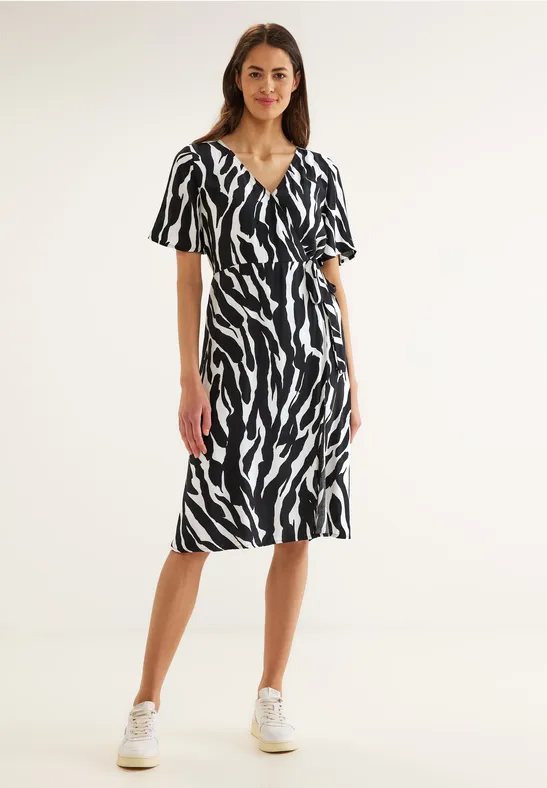 Street One Wrap Zebraprint Kleid 